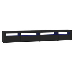 Maison Chic Meubles TV avec lumières LED - Banc TV pour salon Noir 270x35x40 cm -MN20023