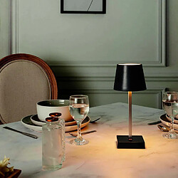 The Home Deco Factory Lampe de table LED tactile noir.