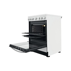 Cuisinière vitrocéramique a 69l 4 feux blanc - IS67V5PCWE - INDESIT pas cher