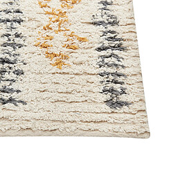 Beliani Tapis en coton 80 x 150 cm beige et jaune KADAPA pas cher