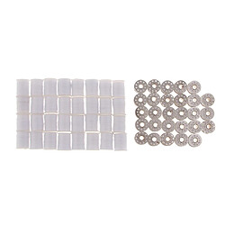 Avis 60pcs Set de fils de machine à coudre Kit de canette de bobine de machine à coudre Blanc