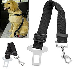 Wewoo Laisse pour chien 2 PCS harnais en nylon clip de ceinture de sécurité voiture de noir