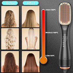 Acheter Universal Sèche-cheveux en céramique à un pas Brosse à lisser 1200W Brosse à lisser ionique Carding pour sèche-cheveux Maison Salon & Voyages |(Or)