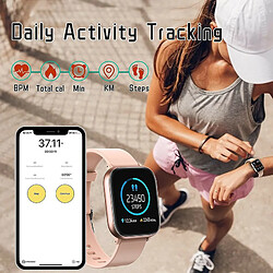 Avis Chrono Montre Connectée pour téléphones Android compatibles iPhone Samsung, montres de sport de santé pour hommes, femmes, suivi d'activité GPS avec moniteur de fréquence cardiaque, cadran de montre et bracelet remplaçables(or)