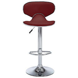 Avis vidaXL Tabourets de bar lot de 2 rouge bordeaux similicuir