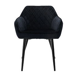 ML-Design Lot de 6x chaises de salle à manger rembourrée en velours fauteuils salon noir