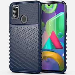 Coque en TPU texture sergé souple bleu pour votre Samsung Galaxy M21