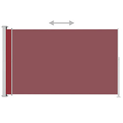 Helloshop26 Auvent paravent store brise-vue latéral rétractable de patio jardin terrasse balcon protection visuelle écran 180 x 300 cm rouge 02_0007333