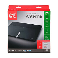 Antenne TV TNT Intérieure Amplifiée Ultra HD 4K DVB-T/T2 DAB+ ONE FOR ALL SV9495 - Filtre 3G / 4G LTE, Zone de réception 25km max