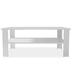 Avis Maison Chic Tabls basse,Table Console pour salon en aggloméré 100 x 59 x 42 cm Blanc -MN28915