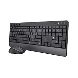 Avis Trust Pack Trezo Clavier et Souris Silencieux Sans Fil Confort Noir