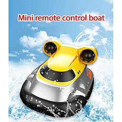 Universal 2 bateaux amphibiens télécommandés à hovercraft 2,4 GHz 15 km/h vitesse de course RC bateaux jouets pour enfants | RC Submarine(Jaune)