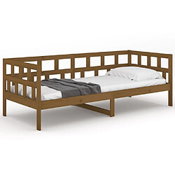 Acheter vidaXL Lit de jour sans matelas marron miel bois pin massif 90x200 cm