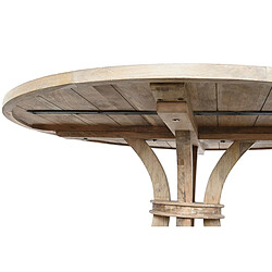 Acheter Pegane Table de repas, table à manger ronde en bois de manguier coloris naturel - diamètre 150 x Hauteur 76 cm