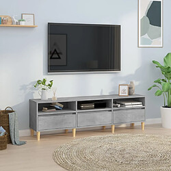 Maison Chic Meuble TV scandinave - Banc TV pour salon gris béton 150x30x44,5 cm bois d'ingénierie -MN71779