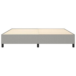 Sommier à lattes,Cadre à lattes de lit pour Adulte Gris clair 200x200 cm Tissu -MN10584 pas cher