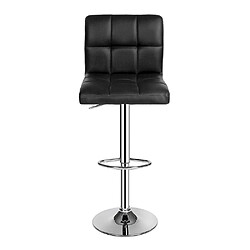 Helloshop26 Lot de 2 tabourets de bar hauteur réglable design moderne noir 1208011 pas cher