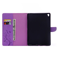 Acheter Wewoo Smart Cover Violet pour iPad Pro 9.7inch fleurs pressées motif de papillon flip horizontal PU étui en cuir avec boucle magnétique et titulaire fentes cartes portefeuille