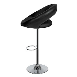 Avis Helloshop26 Lot de 2 tabourets de bar hauteur réglable design moderne noir 1208005