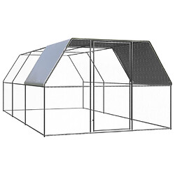 vidaXL Poulailler d'extérieur 3x6x2 m Acier galvanisé