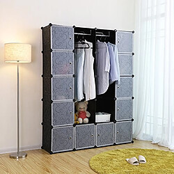 Avis Armoire Etagère de Rangement en Plastique Noire Imprimée LPC30H SONGMICS®