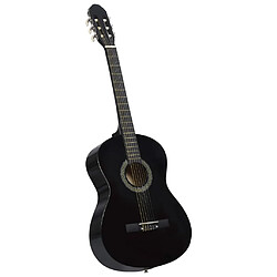 vidaXL Guitare classique avec sac pour débutants Noir 4/4 39"