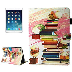 Wewoo Housse Étui pour iPad 9.7 pouces 2017 / Air / Air 2 Universel Mignon souris et livre illustrations Motif Horizontal Flip Cuir de protection avec Holder & Card Slots