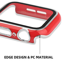 Coque en TPU électroplaqué, rouge/argent pour votre Apple Watch Series 7 41mm