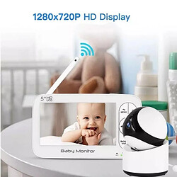 Avis Babyphone Camera Écran 5 Pouces HD 720P Vision Nocturne Audio Bidirectionnel EU Plug YONIS