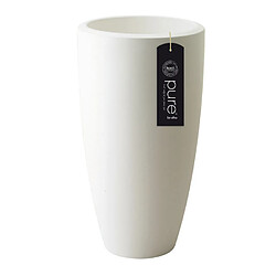 Avis ELHO Pot de fleur rond haut en polyethylène Pure - Blanc - 40cm