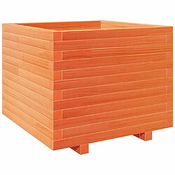 vidaXL Jardinière cire marron 60x60x49,5 cm bois de pin massif