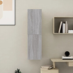 Acheter Maison Chic Meuble TV scandinave mural Banc TV suspendu pour salon - Sonoma gris 30,5x30x110 cm -MN60711