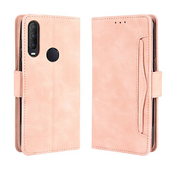 Etui en PU spécial avec plusieurs porte-cartes rose pour votre Alcatel 1S/1V/3L (2020)