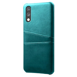 Coque en TPU + PU anti-rayures, avec deux porte-cartes vert pour votre Sony Xperia Ace 2