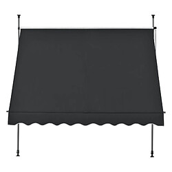 Acheter Store Banne Manuel Rétractable pour Terrasse Marquise Soleil de Balcon Auvent Téléscopique Hauteur et Inclinaison Réglable Sans Perçage Acier Polyester 150 x 120 x 200-300 cm Noir [pro.tec]