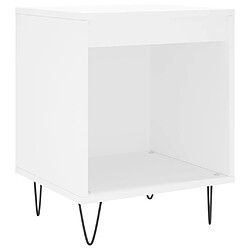 Avis vidaXL Tables de chevet 2 pcs blanc 40x35x50 cm bois d’ingénierie