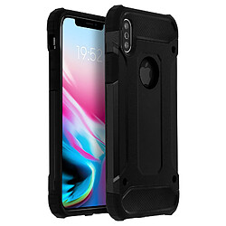 Avizar Coque iPhone X / XS Protection Antichoc Bi-Matières Antichutes (1,80m) - Noir