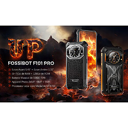 Noir(cuir)-FOSSIBOT F101 Pro Téléphone Portable 5.45" Android 13 10600mAh 8Go+128Go 8MP+24MP IP68 Étanché,NFC,Dual 4G SIM Smartphone