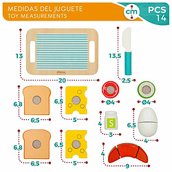 Set de jouets alimentaires Woomax Petit-déjeuner 14 Pièces 4 Unités pas cher