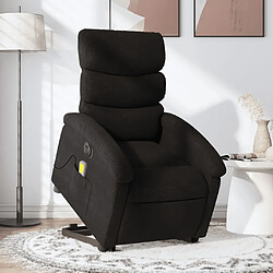 vidaXL Fauteuil inclinable de massage électrique Noir Tissu