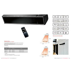 Sined Caldo Vetro Nero 2000 Chauffage Infrarouge Protection Frontale En Verre 2000w Noir