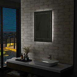 Maison Chic Miroir mural à LED, Miroir murale de salle de Bain 60x80 cm -MN30667