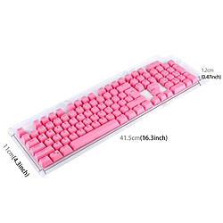 Acheter Wewoo Pour clavier mécanique rose 104 touches double coup PBT rétroéclairé Keycaps