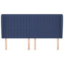 Avis Maison Chic Tête de lit scandinave avec oreilles,meuble de chambre Bleu 183x23x118/128 cm Tissu -MN38288