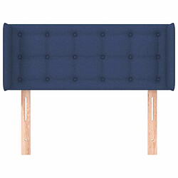 Avis Maison Chic Tête de lit scandinave avec oreilles,meuble de chambre Bleu 93x16x78/88 cm Tissu -MN92675