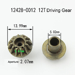 Acheter Pièces de Mise à Niveau Engrenage D'entraînement de Moteur Wltoys Engrenage En Métal 12T Ensemble D'engrenages D'entraînement pour WLtoys 12428 12423