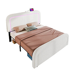 Acheter ComfortXL Lit Double Rembourré 140x200cm, Blanc