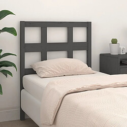 Maison Chic Tête de lit scandinave pour lit adulte,Meuble de chambre Gris 95,5x4x100 cm Bois massif de pin -MN15933