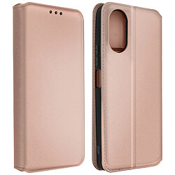 Avizar Housse pour Oppo A17 Clapet Porte-carte Support Vidéo rose