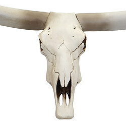 Avis Mendler Crâne de décoration vache HWC-D32, polyresin, trophée de taureau avec cornes, 103x43x11cm